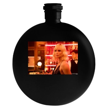 Charlize Theron Round Flask