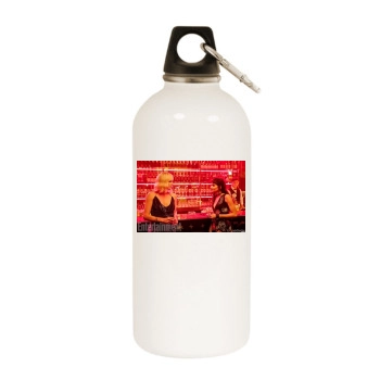 Charlize Theron White Water Bottle With Carabiner