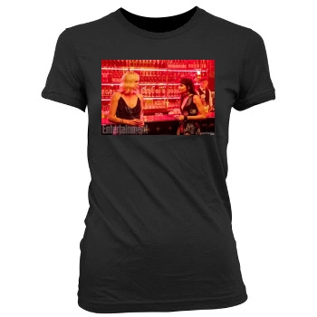 Charlize Theron Women's Junior Cut Crewneck T-Shirt