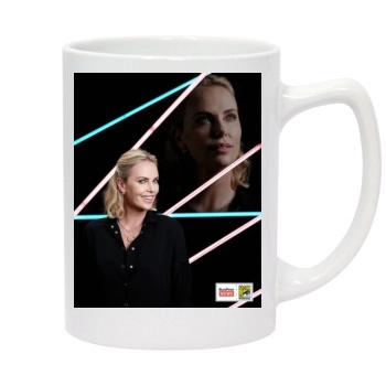 Charlize Theron 14oz White Statesman Mug