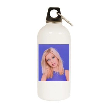 Christina Aguilera White Water Bottle With Carabiner