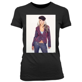 Christina Aguilera Women's Junior Cut Crewneck T-Shirt