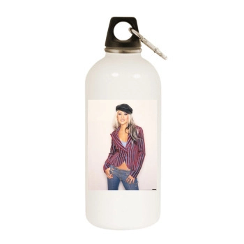 Christina Aguilera White Water Bottle With Carabiner