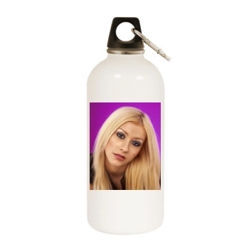 Christina Aguilera White Water Bottle With Carabiner