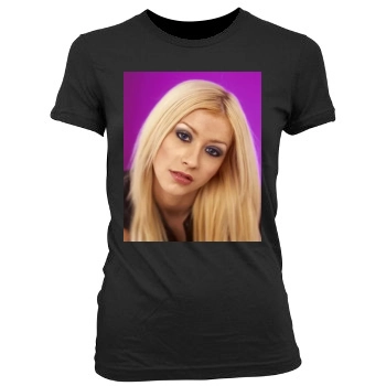 Christina Aguilera Women's Junior Cut Crewneck T-Shirt