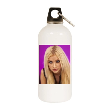 Christina Aguilera White Water Bottle With Carabiner