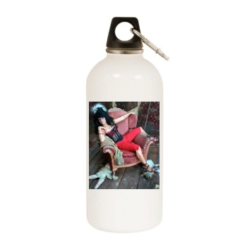 Christina Aguilera White Water Bottle With Carabiner