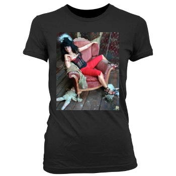 Christina Aguilera Women's Junior Cut Crewneck T-Shirt