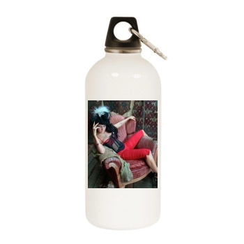 Christina Aguilera White Water Bottle With Carabiner