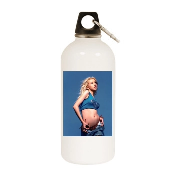 Christina Aguilera White Water Bottle With Carabiner