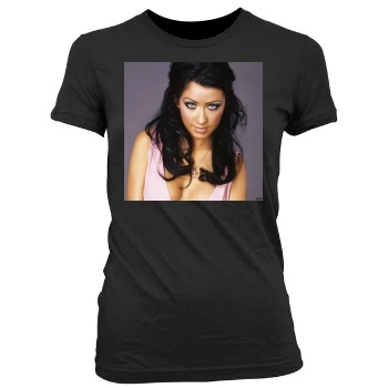 Christina Aguilera Women's Junior Cut Crewneck T-Shirt