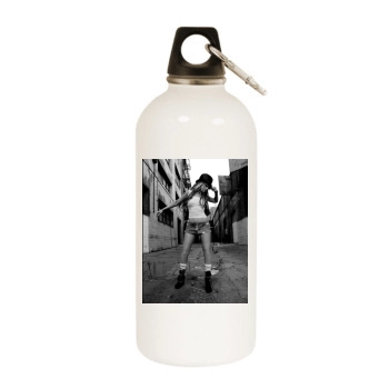 Christina Aguilera White Water Bottle With Carabiner