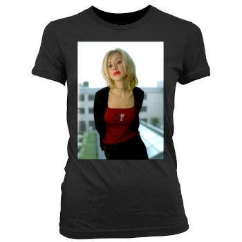 Christina Aguilera Women's Junior Cut Crewneck T-Shirt