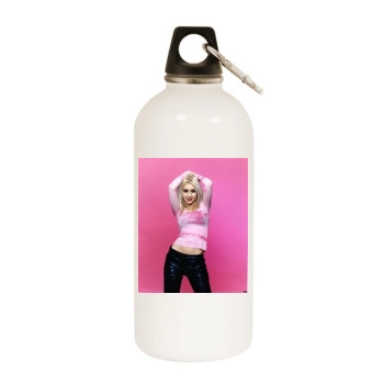 Christina Aguilera White Water Bottle With Carabiner