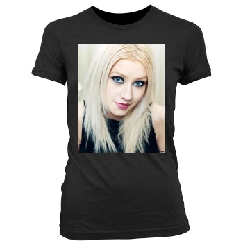 Christina Aguilera Women's Junior Cut Crewneck T-Shirt