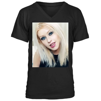 Christina Aguilera Men's V-Neck T-Shirt