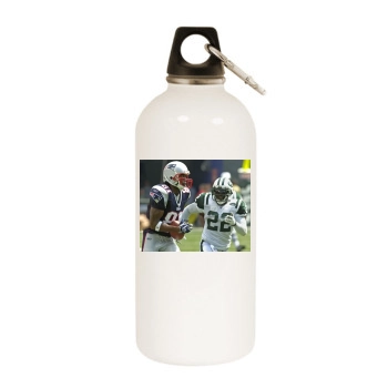 Randy Moss White Water Bottle With Carabiner