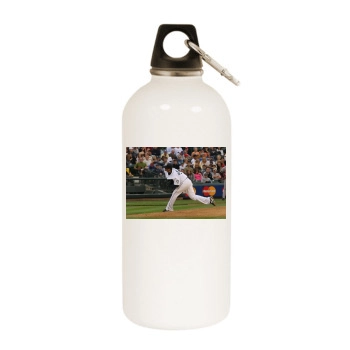 Felix Hernandez White Water Bottle With Carabiner