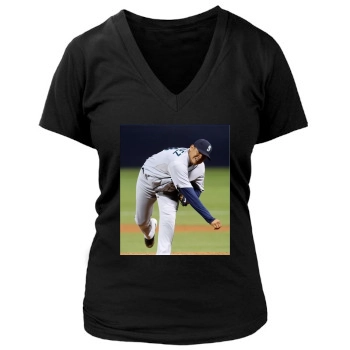 Felix Hernandez Women's Deep V-Neck TShirt