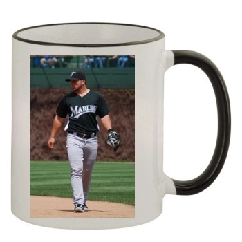 Florida Marlins 11oz Colored Rim & Handle Mug