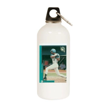 Florida Marlins White Water Bottle With Carabiner