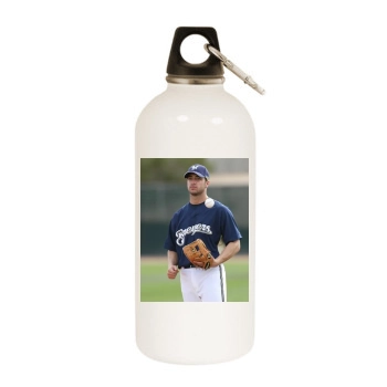 Ryan Braun White Water Bottle With Carabiner