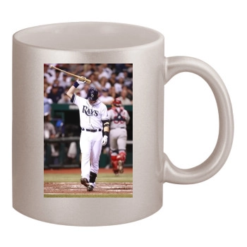 Tampa Bay Rays 11oz Metallic Silver Mug