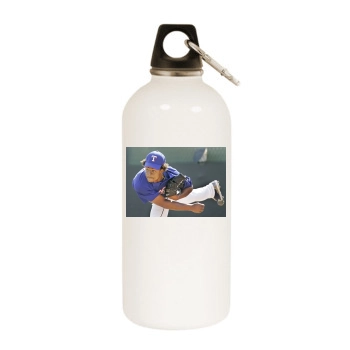 Texas Rangers White Water Bottle With Carabiner
