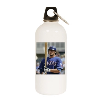 Texas Rangers White Water Bottle With Carabiner