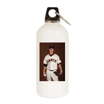 Tim Lincecum White Water Bottle With Carabiner