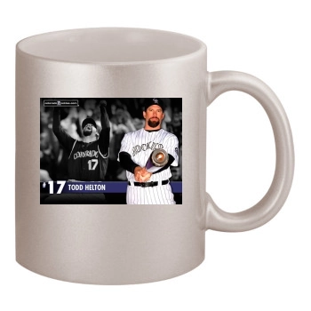 Todd Helton 11oz Metallic Silver Mug