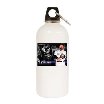 Todd Helton White Water Bottle With Carabiner