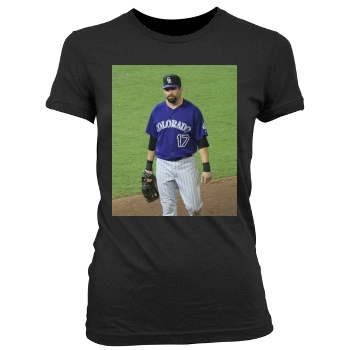 Todd Helton Women's Junior Cut Crewneck T-Shirt