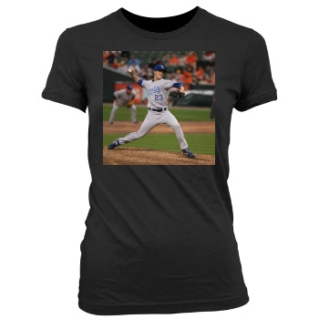 Zack Greinke Women's Junior Cut Crewneck T-Shirt