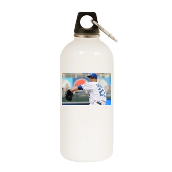 Zack Greinke White Water Bottle With Carabiner