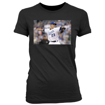 Zack Greinke Women's Junior Cut Crewneck T-Shirt