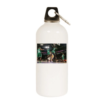 Boston Celtics White Water Bottle With Carabiner