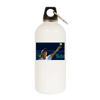 Caroline Wozniacki White Water Bottle With Carabiner