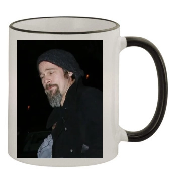 Brad Pitt 11oz Colored Rim & Handle Mug