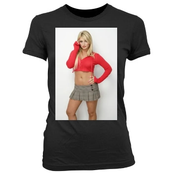 Brooke Hogan Women's Junior Cut Crewneck T-Shirt