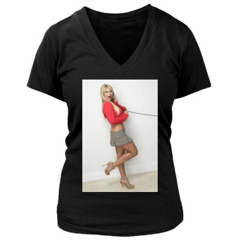 Brooke Hogan Women's Deep V-Neck TShirt