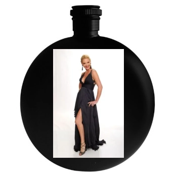 Katherine Heigl Round Flask