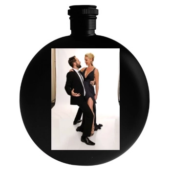 Katherine Heigl Round Flask