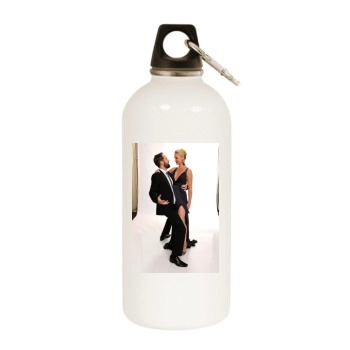 Katherine Heigl White Water Bottle With Carabiner