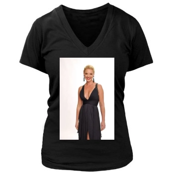 Katherine Heigl Women's Deep V-Neck TShirt