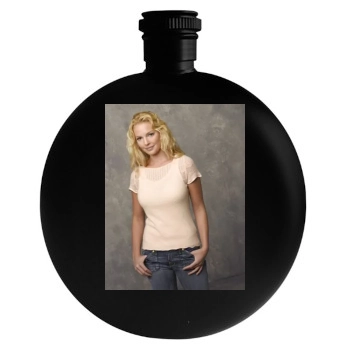 Katherine Heigl Round Flask