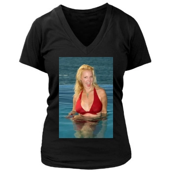 Katherine Heigl Women's Deep V-Neck TShirt