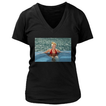 Katherine Heigl Women's Deep V-Neck TShirt