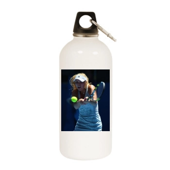 Caroline Wozniacki White Water Bottle With Carabiner