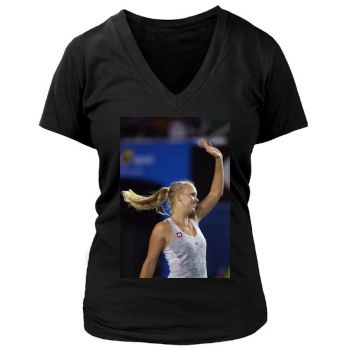 Caroline Wozniacki Women's Deep V-Neck TShirt